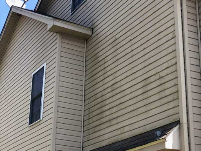 Before_Tan Siding Soft Wash Cleaning